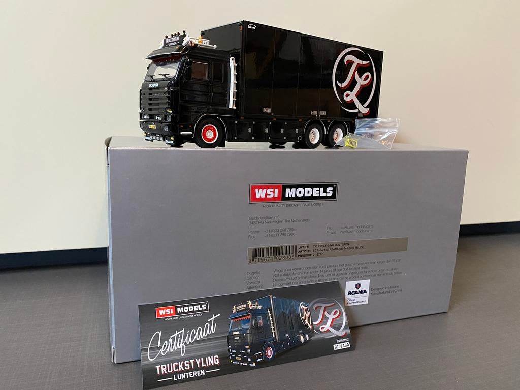 WSI Truckstyling Lunteren Scania 143 bakwagen, Ophalen of Verzenden, Zo goed als nieuw, Bus of Vrachtwagen, Wsi