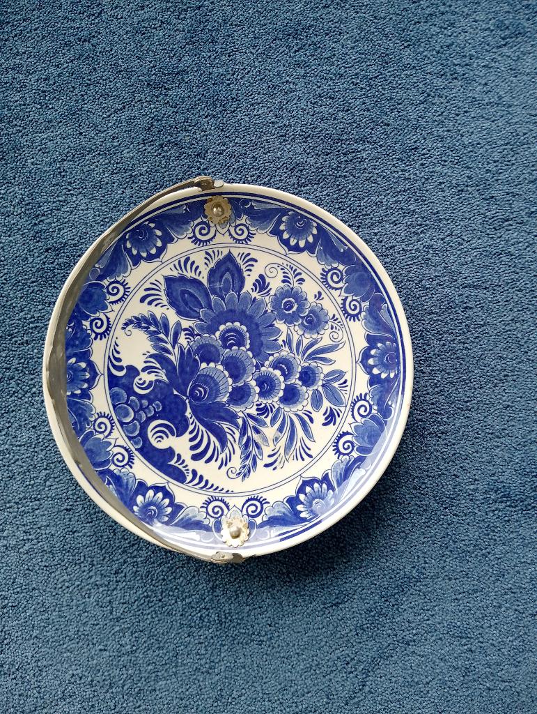 Plateel Schoonhoven PS hengsel schaal 20cm doorsnee, Ophalen