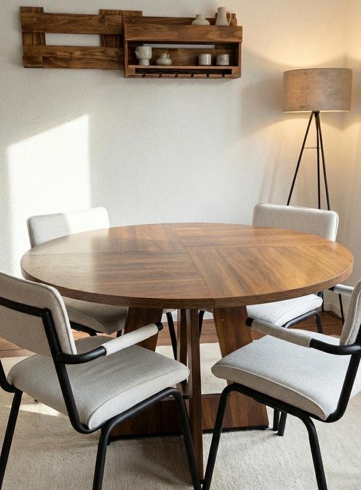 NIEUW IN DOOS Ronde Eettafel - 120 cm Diameter, 100 tot 150 cm, Rond, Nieuw, Ophalen of Verzenden