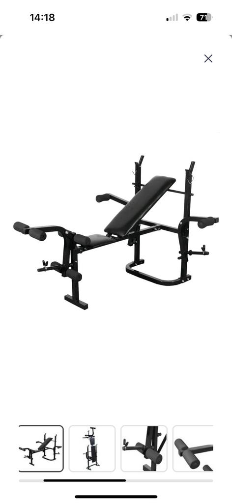 Halterbank inklapbaar, Sport en Fitness, Fitnessmaterialen, Ophalen of Verzenden, Zo goed als nieuw, Fitnessbank
