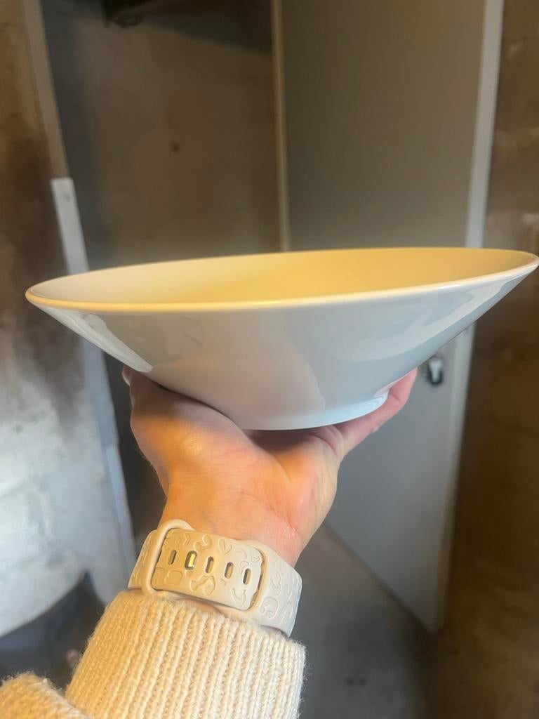Diepe witte borden IKEA, Gebruikt, Keramiek, Ophalen of Verzenden, Bord(en)