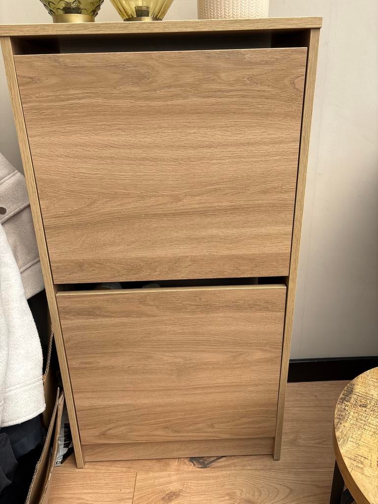 IKEA Bissa Schoenenkast - Eikenlook - 2 vakken, Huis en Inrichting, Ophalen of Verzenden, Gebruikt