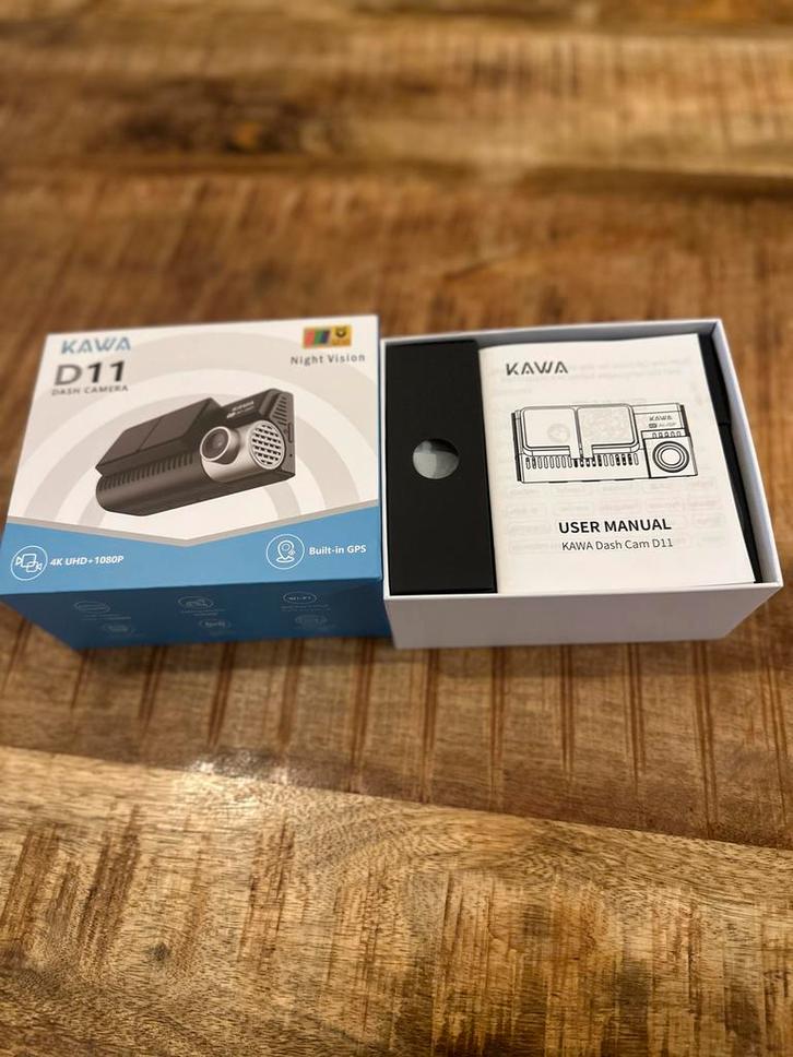 Kawa D11 4K Dashcam +FullHD Achtercamera Sony Starvis Sensor, Auto diversen, Dashcams, Nieuw, Ophalen of Verzenden