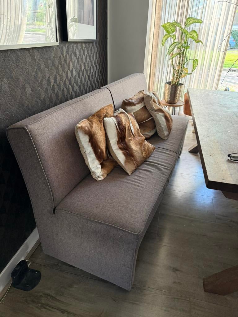 Hulshoff bankje en drie stoelen eetkamer, Ophalen, Hulshoff, Hulshoff, Zo goed als nieuw