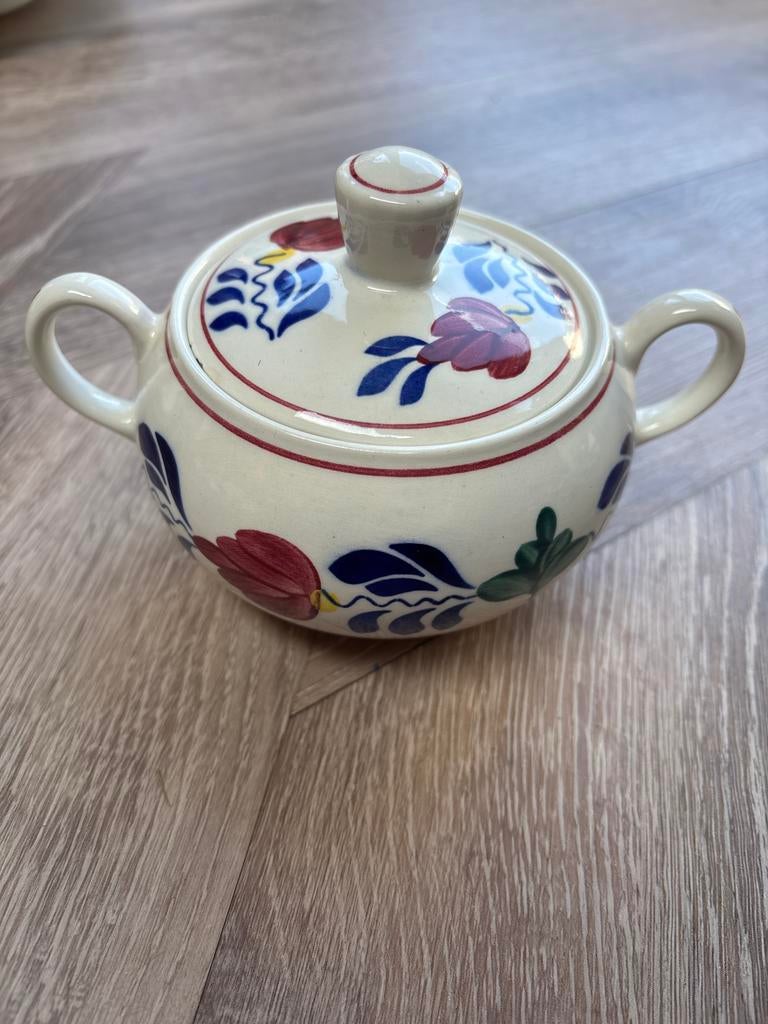 Boerenbont suikerpotje, Huis en Inrichting, Keuken | Servies, Gebruikt, Overige typen, Ophalen of Verzenden, Aardewerk