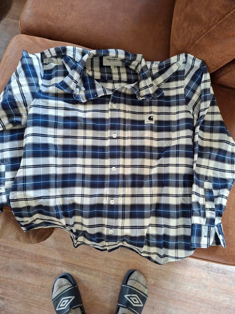 🌈 Carhartt heren overhemd maat L, Wit, Carhartt, Ophalen of Verzenden, Zo goed als nieuw