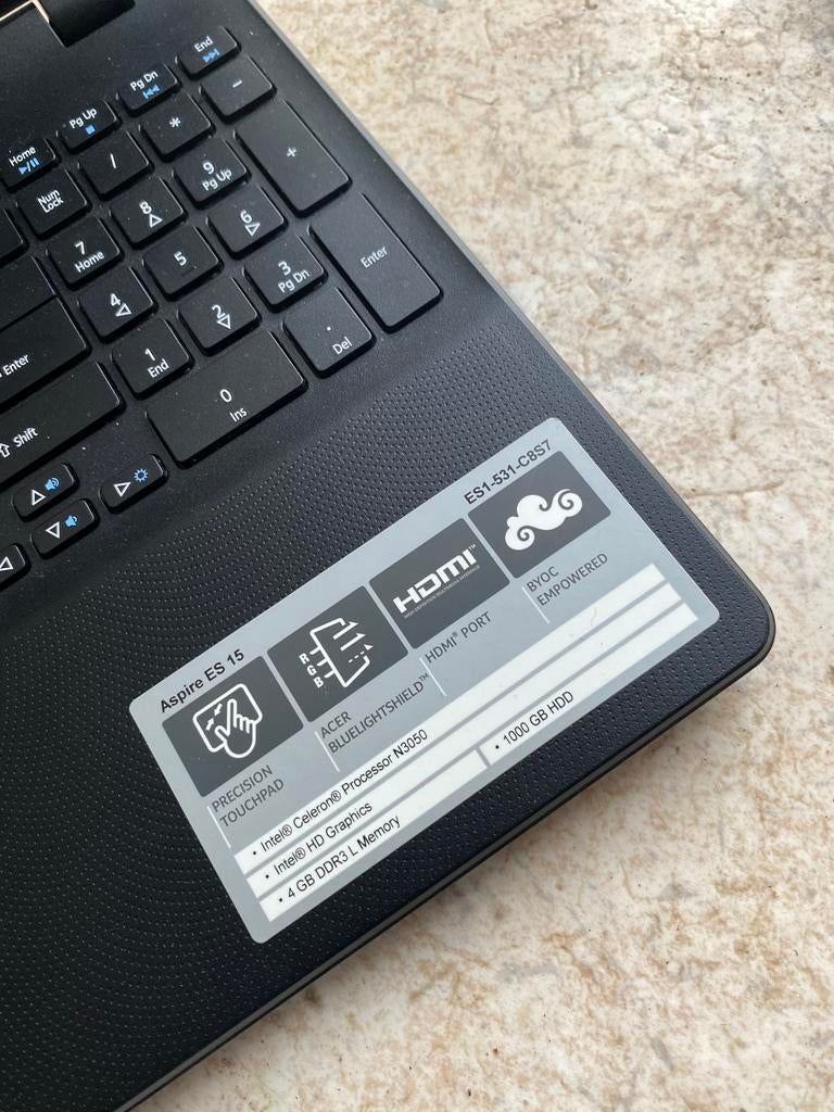 Nette en goed werkende Acer laptop - 100% batterij, Computers en Software, Windows Laptops, HDD, Minder dan 2 Ghz, Ophalen of Verzenden