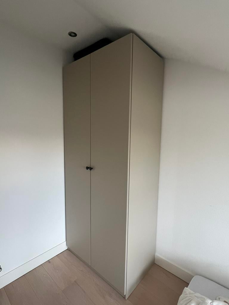 Ikea Pax kast grijs/groen, Met deur(en), 200 cm of meer, Zo goed als nieuw, 50 tot 75 cm