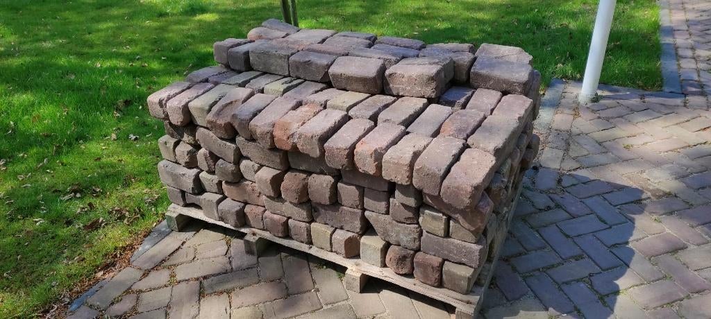 gebakken straatklinkers keiformaat 6m2, Tuin en Terras, Ophalen, Gebruikt, 5 tot 10 m², Klinkers