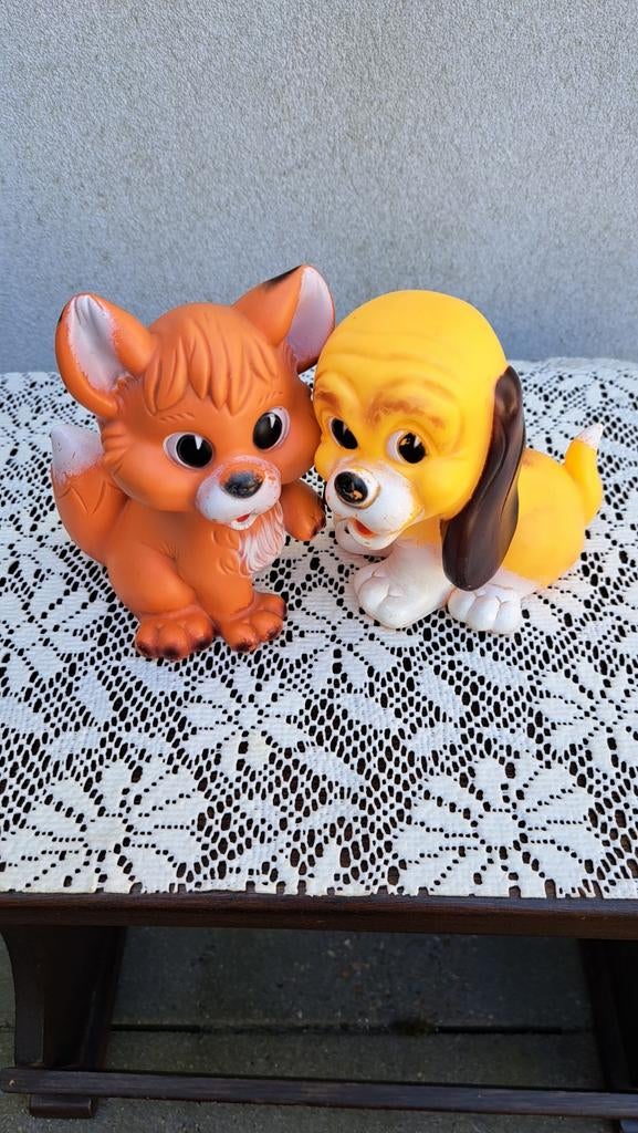 Vintage Frank & Frey Pieppop, Ledraplastic Pouet, Verzamelen, Disney, Gebruikt, Beeldje of Figuurtje, Ophalen of Verzenden