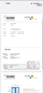 Nieuw Kunststof Kozijn met Dubbelglas - Rehau/Noru, Ophalen, Gevelraam of Ruit, 80 tot 120 cm, Nieuw