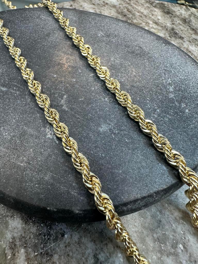 Prachtige 14k gouden rope ketting, Ophalen of Verzenden, Nieuw, Goud