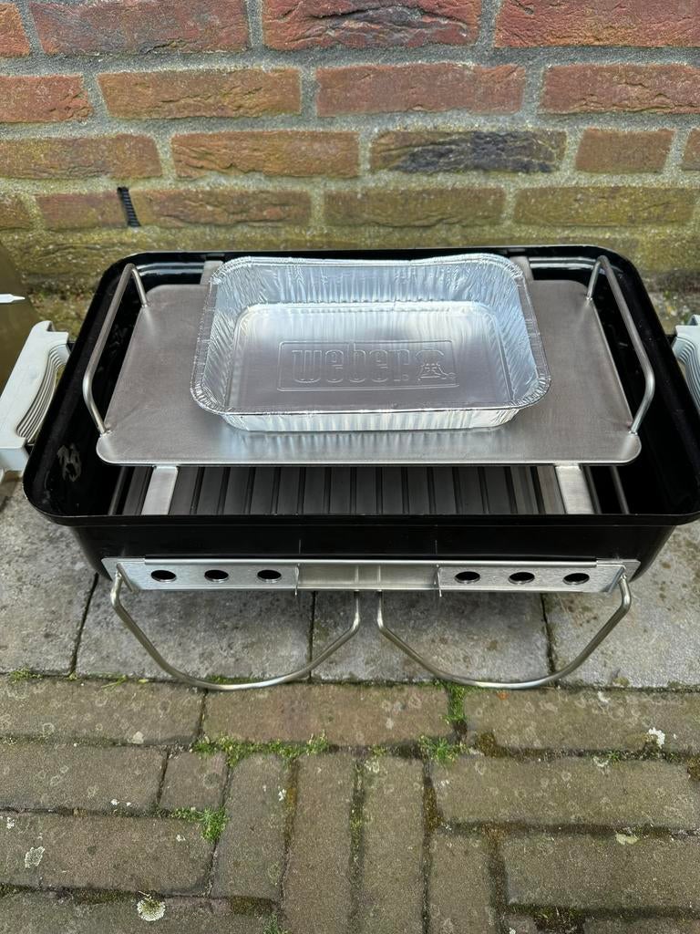 RVS Heat Deflector voor Weber Go Anywhere (WGA), Tuin en Terras, Houtskoolbarbecues, Verzenden, Nieuw, Met accessoires