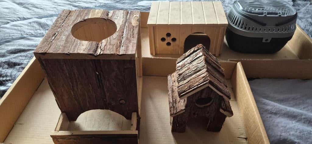 Hamster huisjes en vervoerbox., Ophalen, Zo goed als nieuw, Overige typen