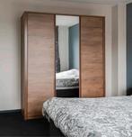 Kledingkast vedde donker eiken met spiegel 166x197x54, Ophalen, Gebruikt, 50 tot 75 cm, 150 tot 200 cm