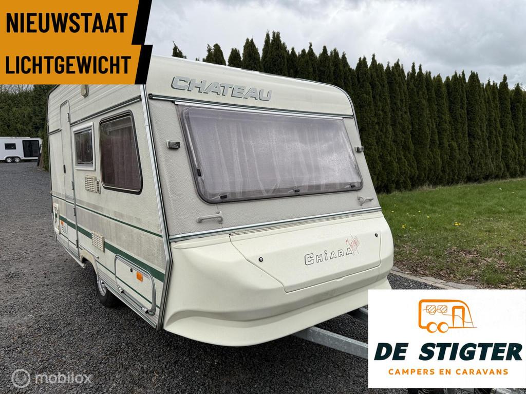 Chateau 380 Chiara Trophee Dinette treinzit Lichtgewicht, Caravans en Kamperen, Chateau, Koelkast, Bedrijf, 500 - 750 kg