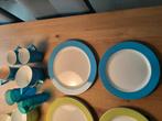 Mepal servies blauw en groen, Caravans en Kamperen, Ophalen, Gebruikt
