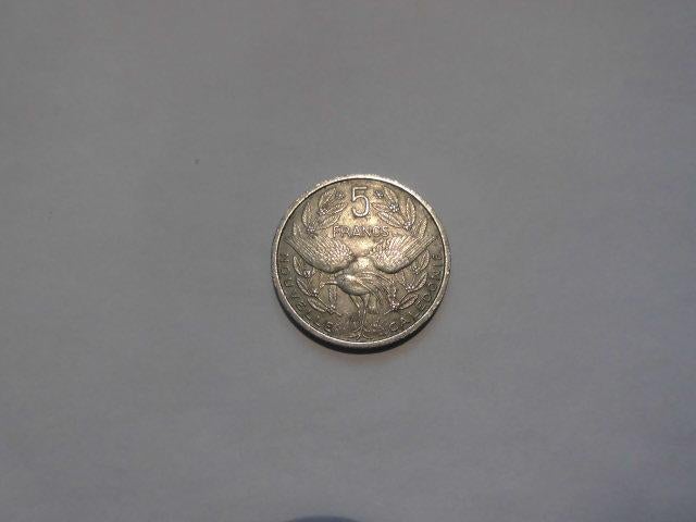 1 munt Nieuw Caledonie 5 frank 1952, Ophalen of Verzenden, Losse munt