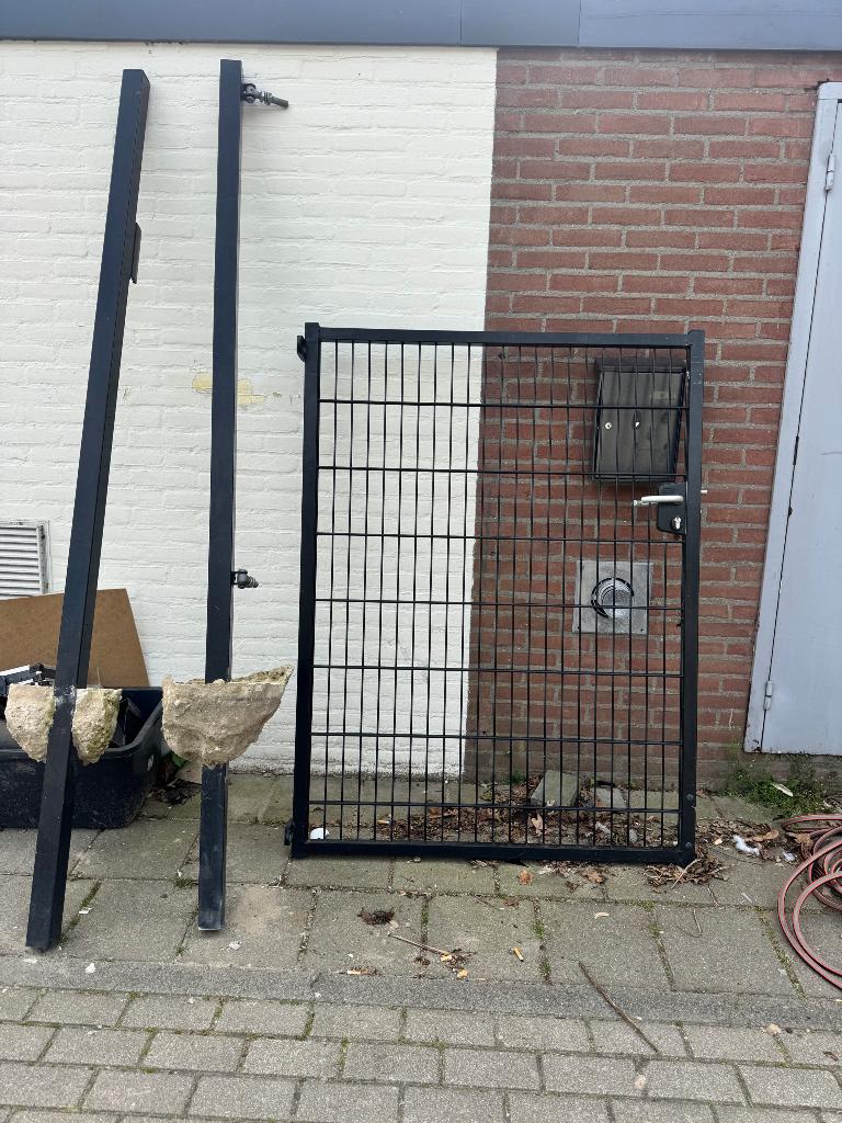 Poort met hekwerk, Ophalen, Met poort, Zo goed als nieuw, Tuinhek