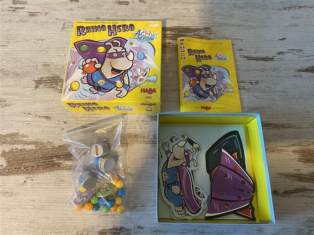 Rhino hero een spel van HABA [s660], Hobby en Vrije tijd, Gezelschapsspellen | Bordspellen, Verzenden, Zo goed als nieuw