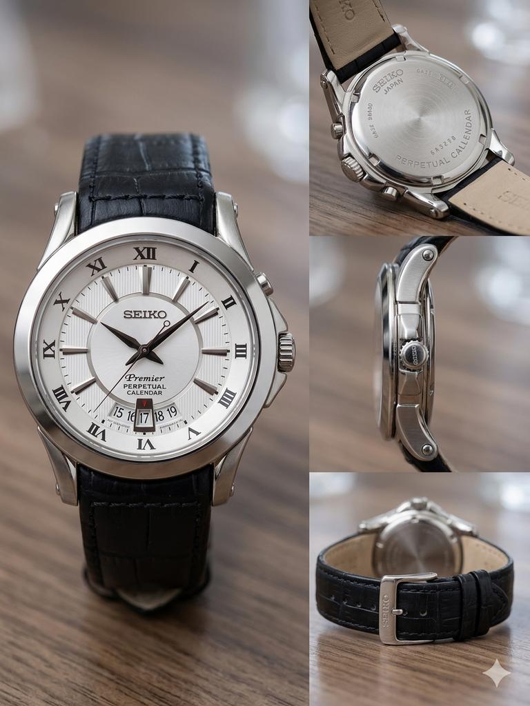 Seiko Premier Perpetual Calendar (6A32) – Elegante Klassieke, Sieraden, Tassen en Uiterlijk, Horloges | Heren, Seiko, Leer, Staal