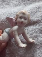 Antiek Porseleinen Cherub Piano Baby -  Dresden, Antiek en Kunst, Ophalen of Verzenden