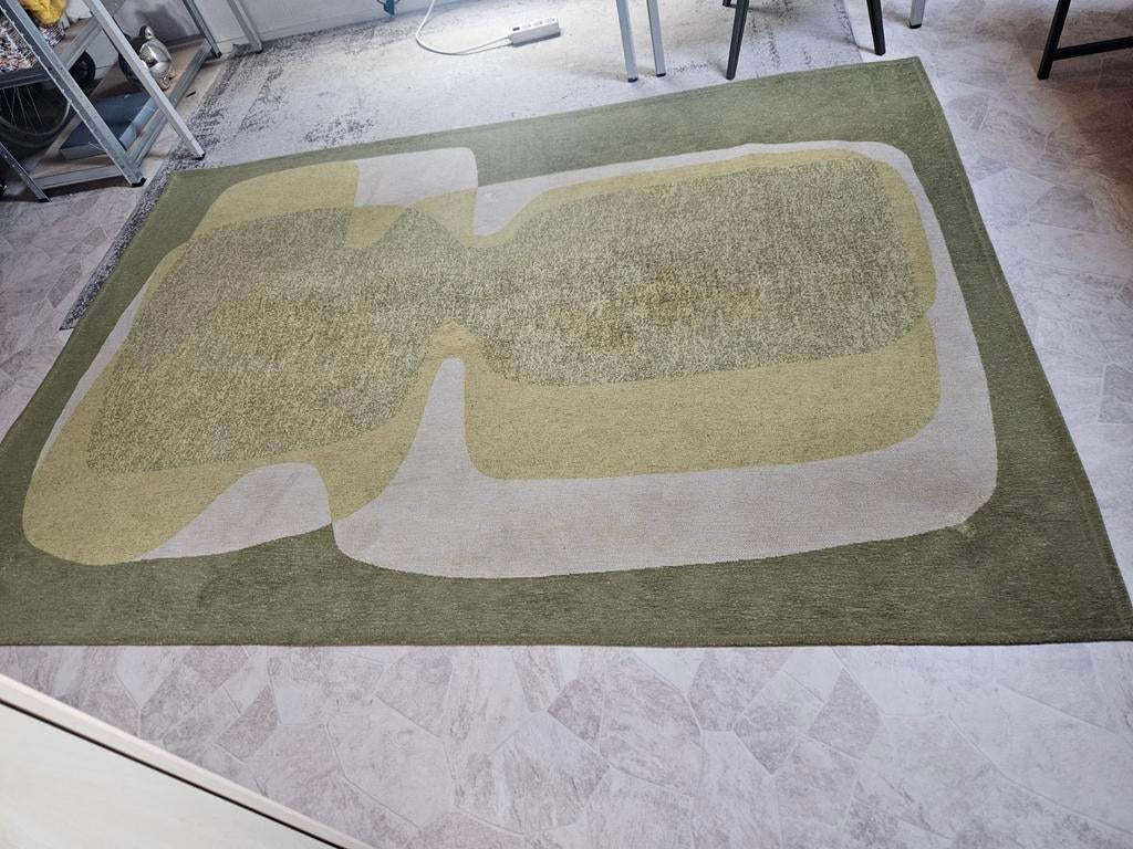 Vloerkleed, Huis en Inrichting, Stoffering | Vloerbedekking, Ophalen, Zo goed als nieuw, Minder dan 10 m², Groen