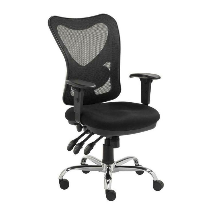 MN Kantoormeubelen Mira Bureaustoel Zwart Chroom, Huis en Inrichting, Bureaustoelen, Ophalen of Verzenden