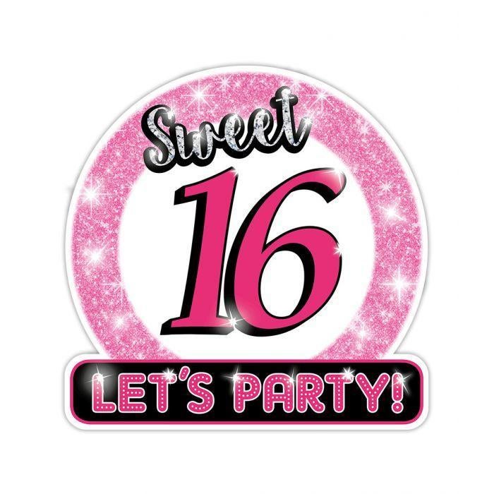 Huldeschild sweet 16, Hobby en Vrije tijd, Feestartikelen, Info@all4funbaarlo.nl, A, Verjaardag, Nieuw