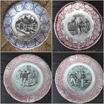 Franse antieke borden Creil et Montereau / Lunéville opaque, Ophalen of Verzenden