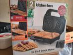 Kitchen hero tosti- en wafel ijzer, Ophalen, Uitneembare platen, Zo goed als nieuw