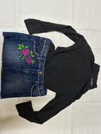 Lolo love ro love spijkerrok en shirt 8jaar, Lolo love to Love, Meisje, Ophalen of Verzenden, Zo goed als nieuw