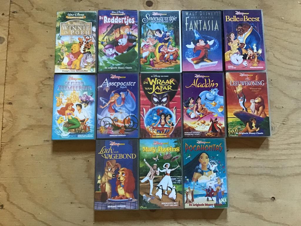 13 Originele Disney VHS video banden in goede staat., Alle leeftijden, Ophalen of Verzenden, Zo goed als nieuw