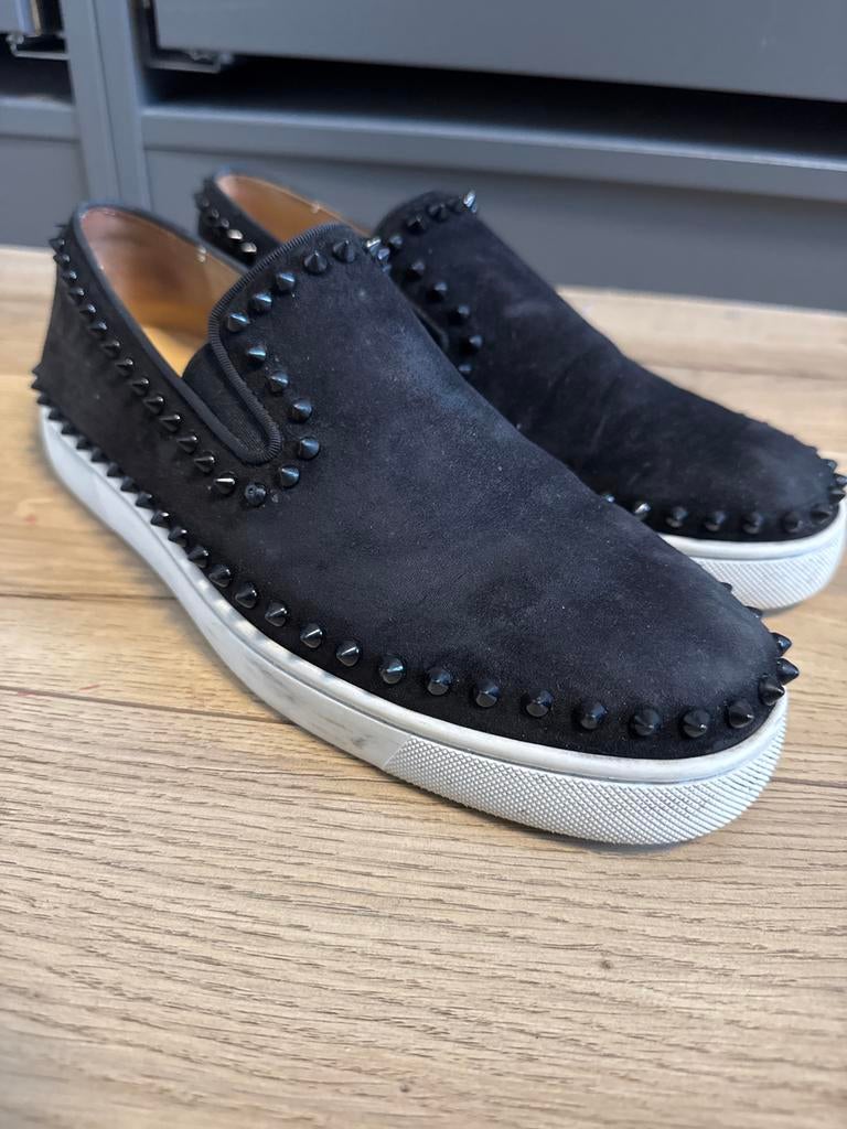 Zwarte instappers met studs, Ophalen of Verzenden, Gedragen, Zwart, Instappers