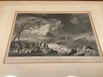 Antieke Gravure: Overstroming Ysseldijk Gouda 1776, Antiek en Kunst, Ophalen of Verzenden, Gravure, Origineel, Landschap