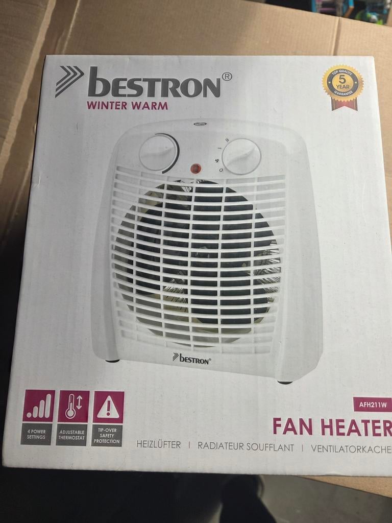 Bestron Ventilator Kachel AFH211W - Winter Warm, Ophalen of Verzenden, Nieuw, Overige
