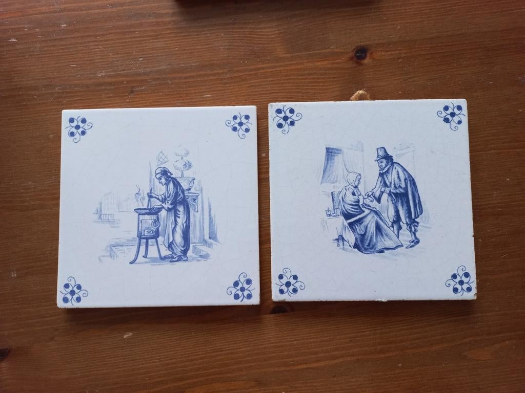 Delfts blauwe tegeltjes, Antiek en Kunst, Antiek | Wandborden en Tegels, Ophalen of Verzenden