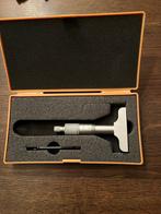Mitutoyo diepte micrometer 0/25 mm, Ophalen of Verzenden, Zo goed als nieuw, Afstand