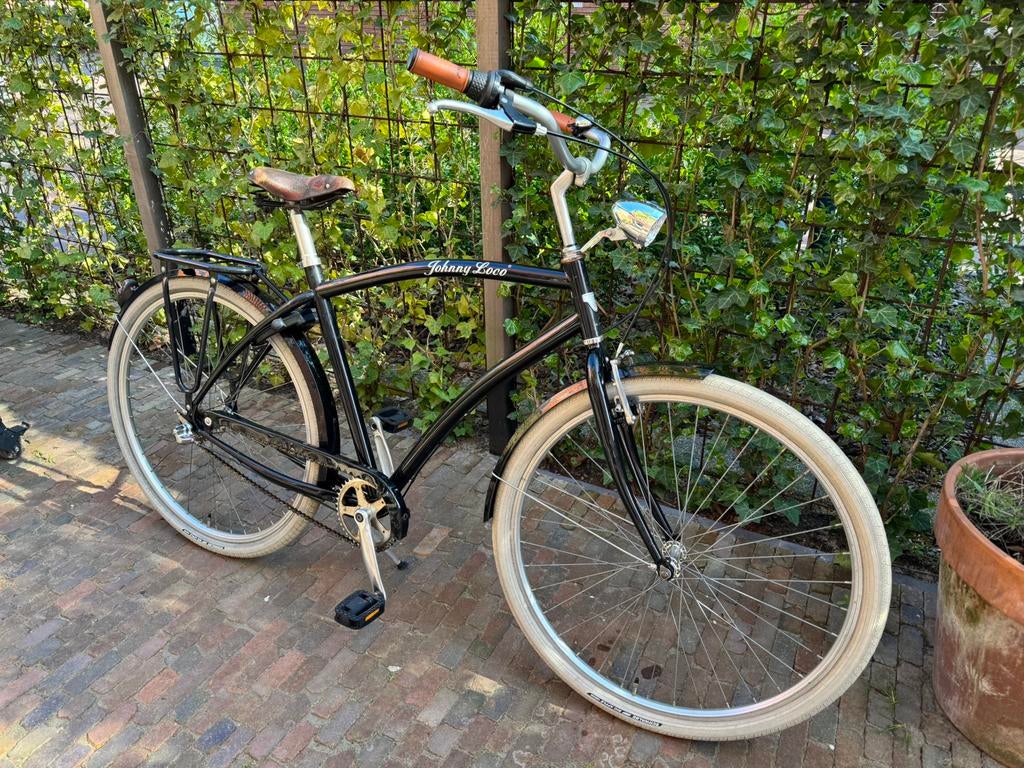 Nette Johnny Loco Urban Cruiser Zwart, Terugtraprem, Gebruikt, Versnellingen, 53 tot 57 cm