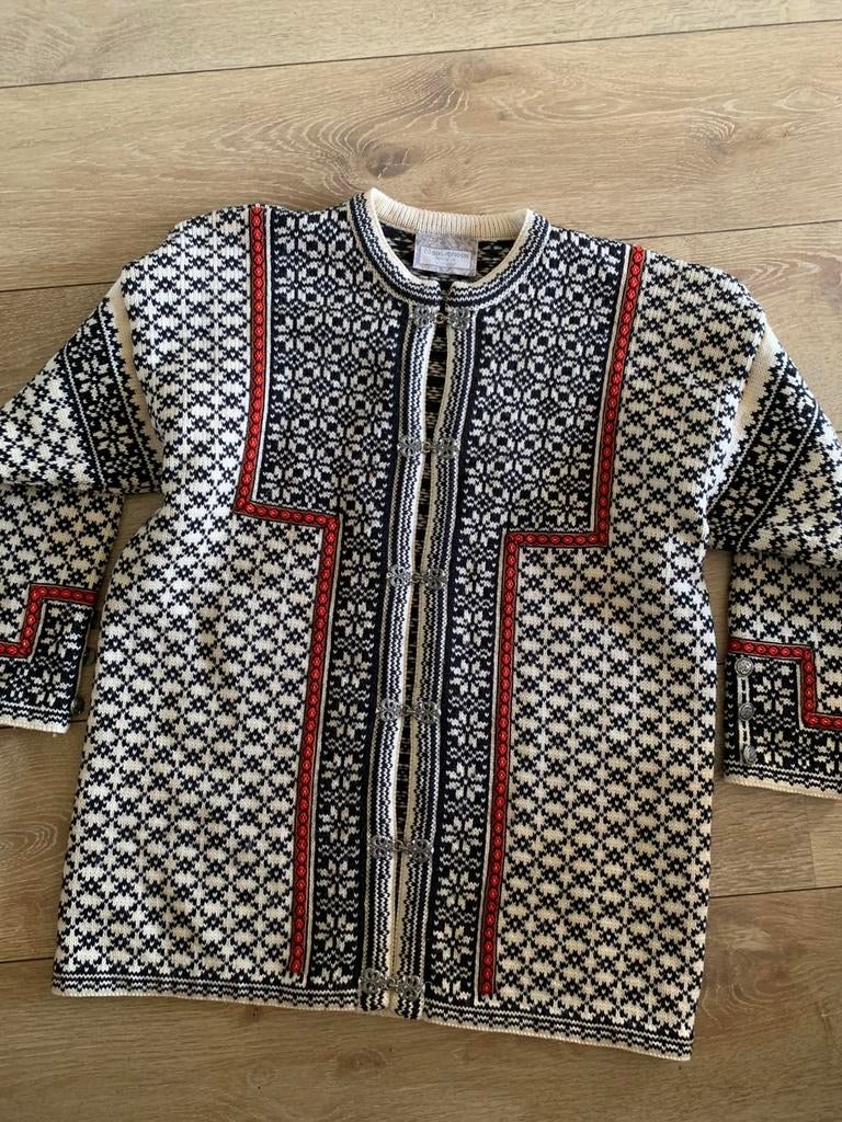 Norlender of Norway wollen vest L XL bohemian wool Cardigan, -, Zwart, -, Maat 42/44 (L)