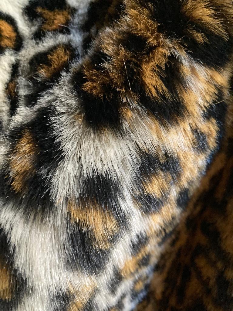 Tijgerjack Faux Fur mt 38-40-42 capuchon rits mooie glans, Ophalen of Verzenden, Zo goed als nieuw, Maat 38/40 (M), Bruin