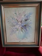 Schilderij met vaas en boeket, Antiek en Kunst, Ophalen of Verzenden