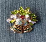 Kerstklok broche strass Christmas Kerst, Overige materialen, 4 tot 7 cm, Overige kleuren, Verzenden