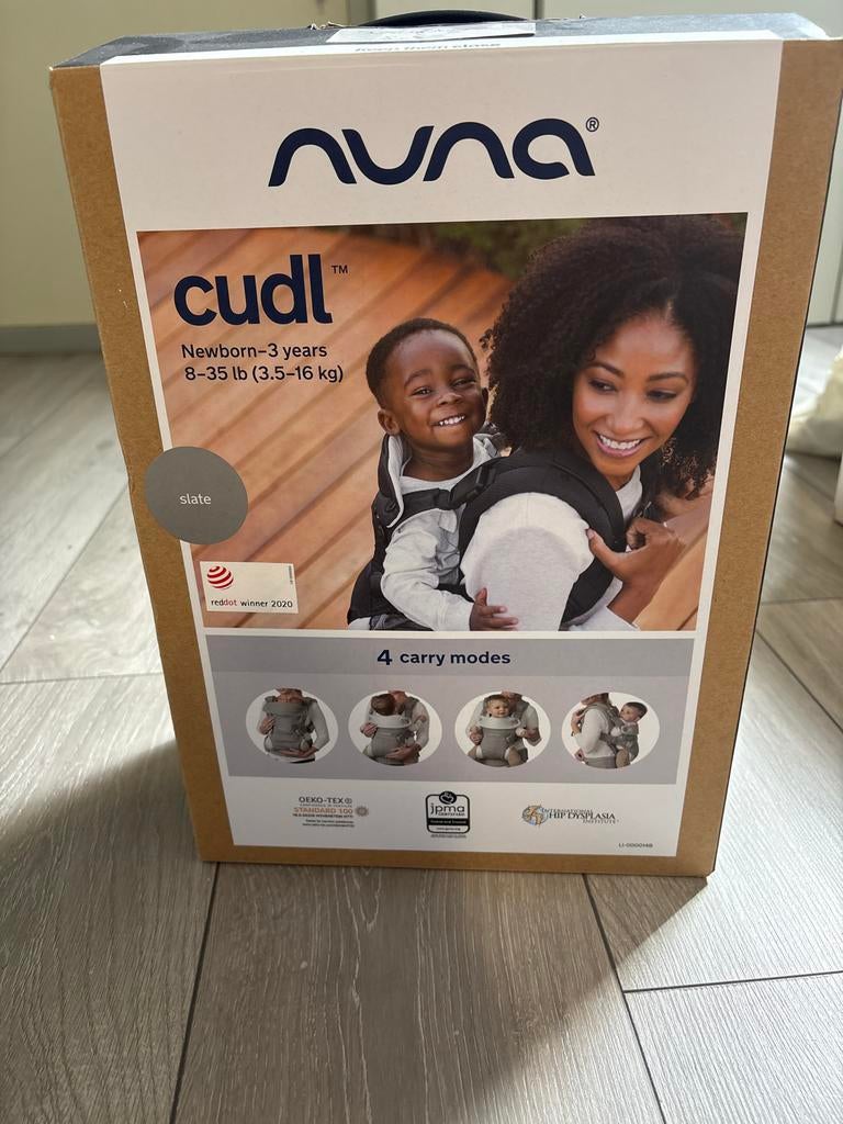 Nuna Cudl draagzak slate, Kinderen en Baby's, Babydragers en Draagdoeken, Overige merken, Ophalen of Verzenden, Zo goed als nieuw