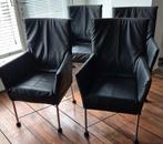 4 zwarte eetkamerstoelen Montis Chaplin, vr.pr €350,- per st, Huis en Inrichting, Stoelen, Montis Chaplin charly stijl, Zwart