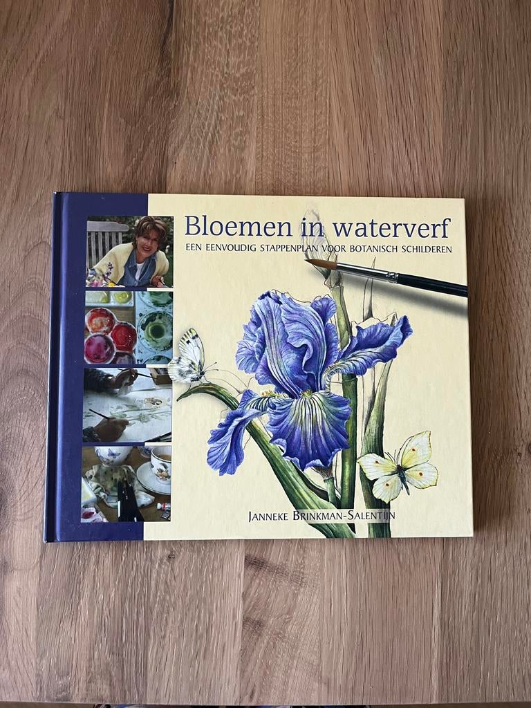 Bloemen in waterverf - Janneke Brinkman-Salentijn, Boeken, Ophalen of Verzenden, Zo goed als nieuw, Tekenen en Schilderen
