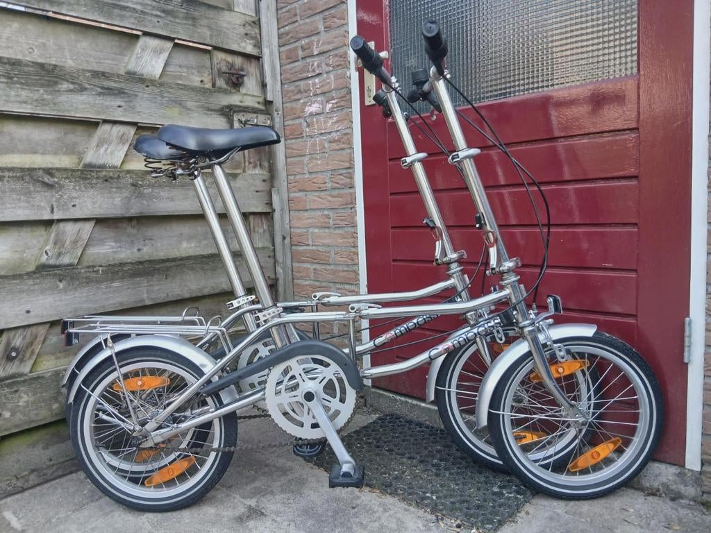 Super compact opvouwbaar! Setje Compass rvs vouwfietsen., Fietsen en Brommers, Fietsen | Vouwfietsen, Ophalen, 16 tot 18 inch