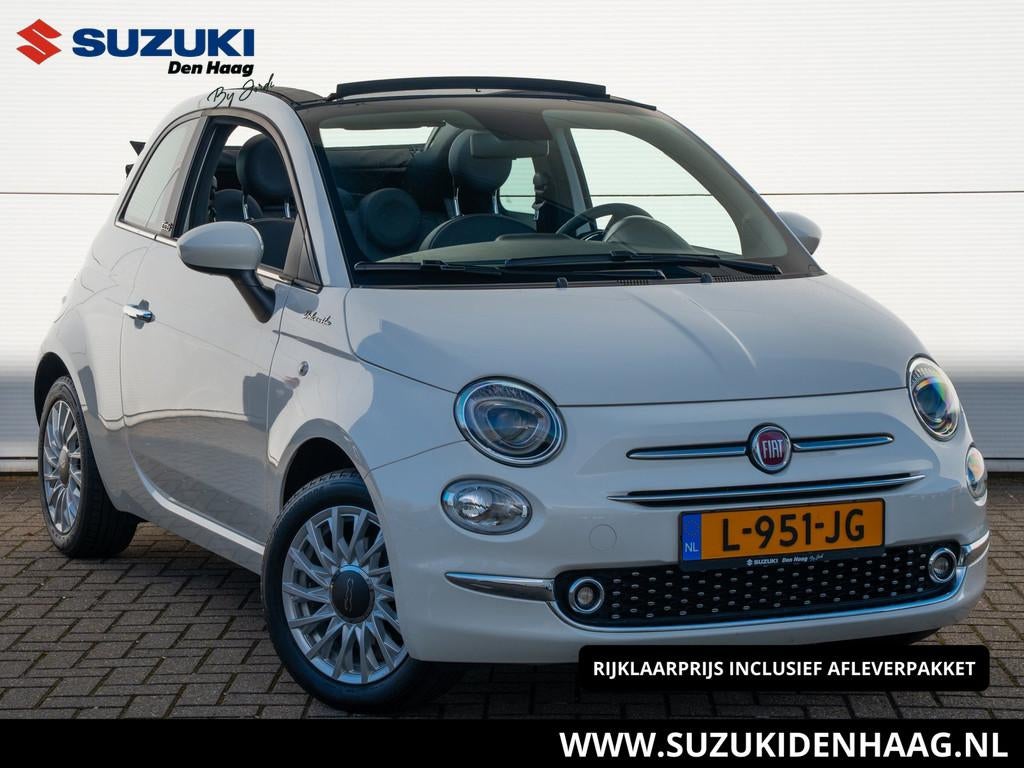Fiat 500 C 1.0 Hybrid Dolcevita|Cabrio| Apple/Andriod CarPla, 12 maanden, 4 stoelen, Wit, Bedrijf