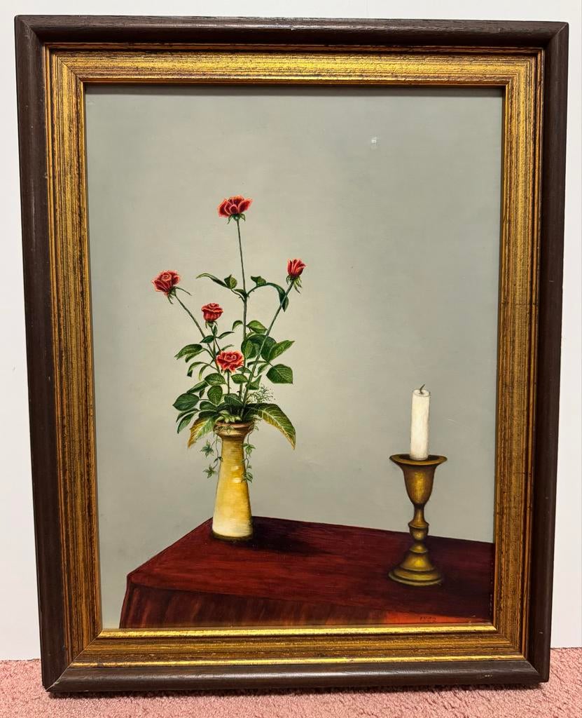 Schilderij met rozen en kaars uit 1982, Ophalen