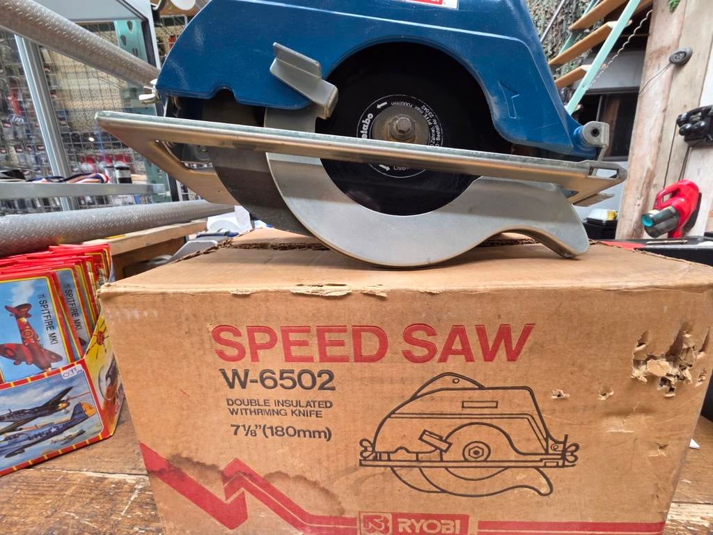 Ryobi cirkelzaag met Metabo zaagbladen 1400W 4500rpm, Gebruikt, ., Ophalen of Verzenden, .